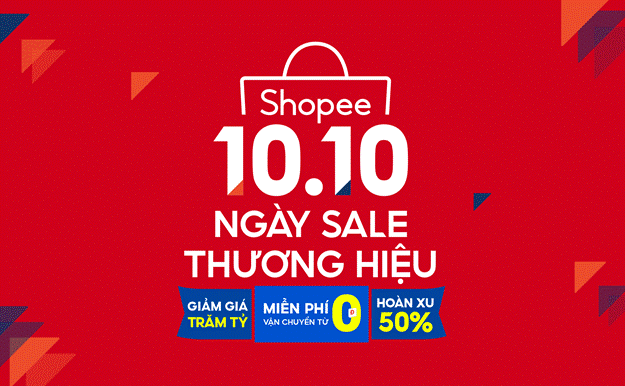 Khởi động 10.10 Ngày Sale Thương Hiệu cùng Shopee: Loạt siêu phẩm đỉnh cao cùng cơ hội hoàn xu lên tới 50%
