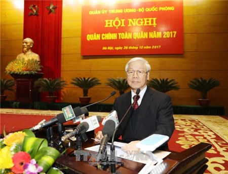  Tổng Bí thư Nguyễn Phú Trọng, phát biểu chỉ đạo Hội nghị - Ảnh: TTXVN 